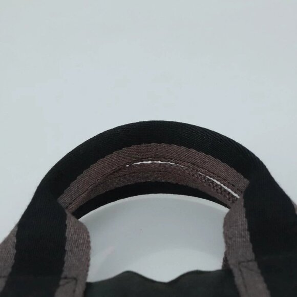 HERMES Fourre Tout PM Tote Bag Canvas Black Gray Auth 103394 - Picture 9 of 16